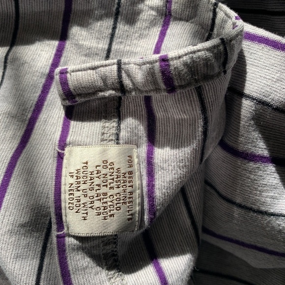 PETER MILLAR Men’s Gray Purple Collared Striped Polo Shirt size Large - Picture 5 of 5